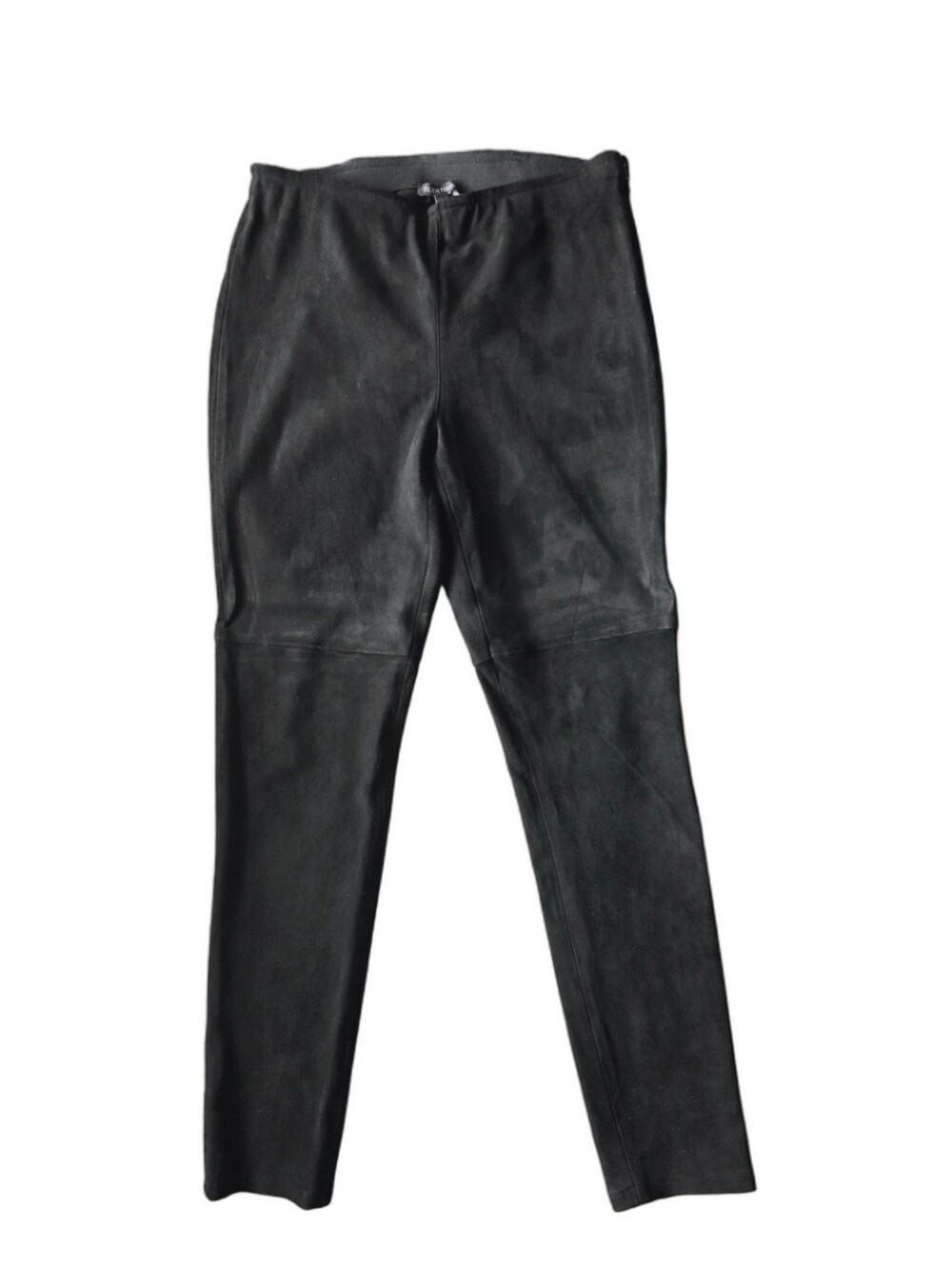 NWT Eileen Fisher Black Stretch Suede Leggins